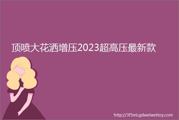 顶喷大花洒增压2023超高压最新款