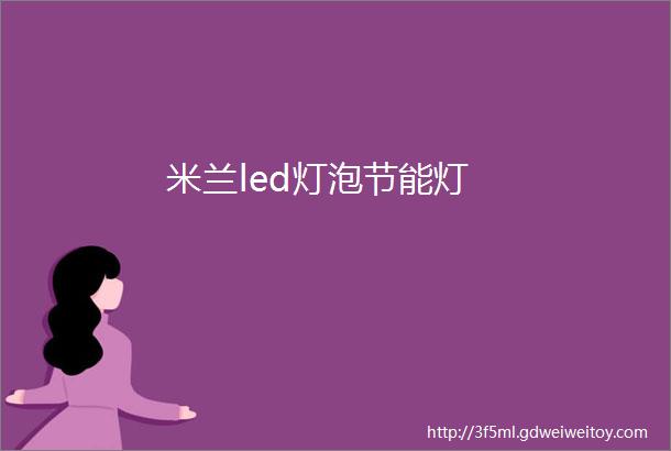 米兰led灯泡节能灯